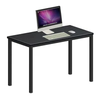Modern Black 47inch Computer Desk Living Room Dining Table Laptop Desk Working Sturdy Table Home Furniture