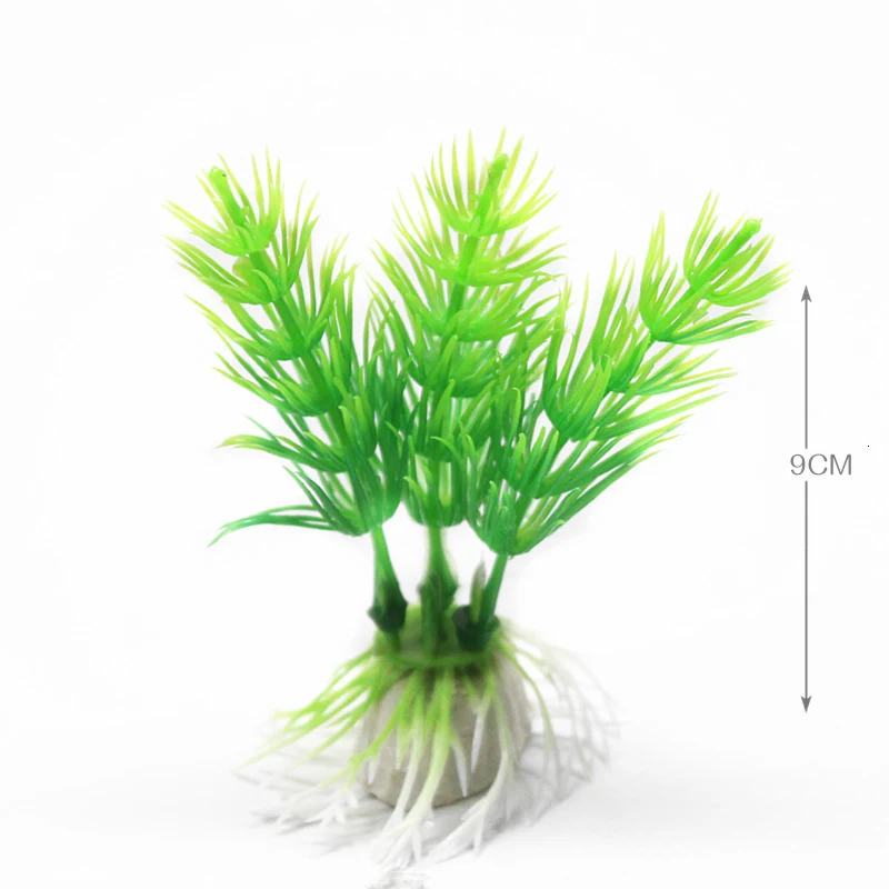 9cm Simulation Aquatic Plants Fish Tank Aquariums Landscape Microcosmic Decorate PVC Underwater Accessories | Дом и сад