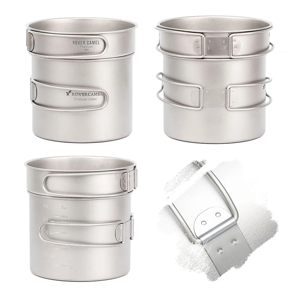 Ультралегкий титановый набор для приготовления пищи посуда кемпинга на открытом