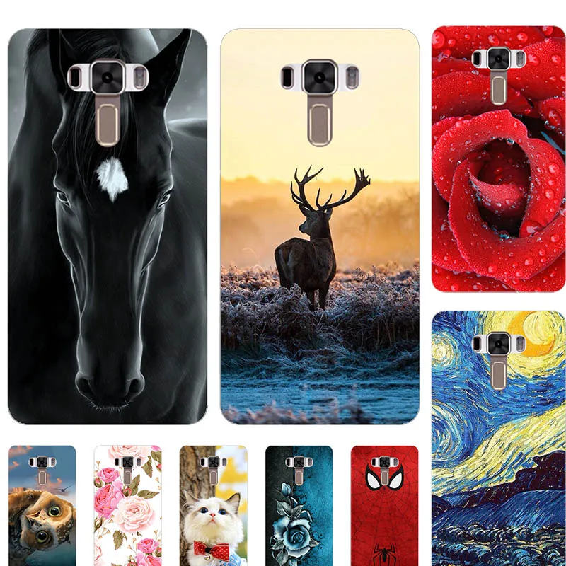 Чехол для ASUS Zenfone 3 ZE552KL с милым принтом животного кота чехол _ z012d 5 дюйма рельефный
