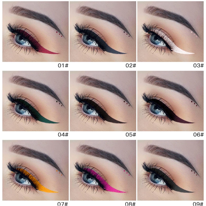 Черно-белая жидкая подводка для глаз водостойкий макияж Матовая ручка