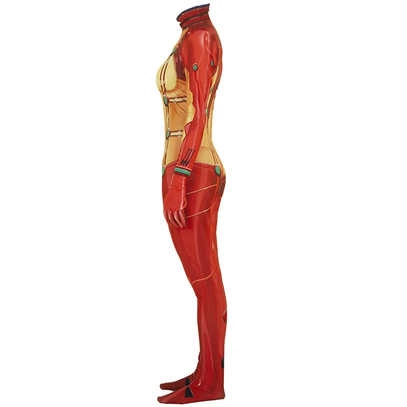 Аниме Asuka Langley Soryu Комбинезоны для косплея костюм унисекс цельный костюм Zentai боди