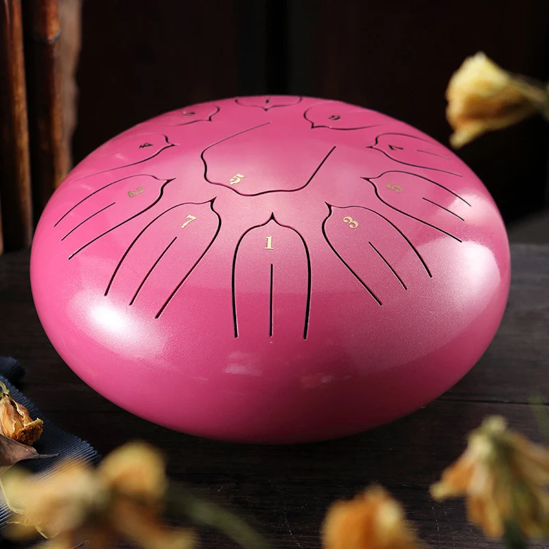 rose red 6in 8 тон Сталь язык барабан C Ключ ударный инструмент Handpan барабана с молотки YA88 - Цвет: rose red