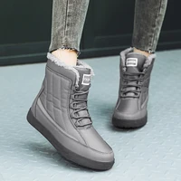 womens casual short boots fashion lace up waterproof snow boots winter womens casual lightweight ankle boots warm winter boots