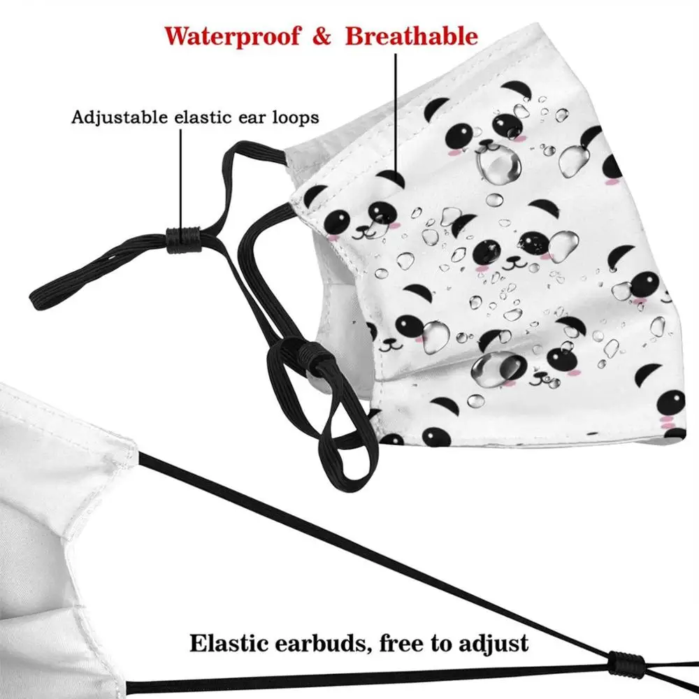 Милая многоразовая маска с пандой для лица фильтрами детей милая панда ленивая