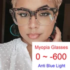 Винтажные женские очки для близорукости с защитой от сисветильник 0 -6,0 градусов компьютерные очки коррекция зрения женские очки