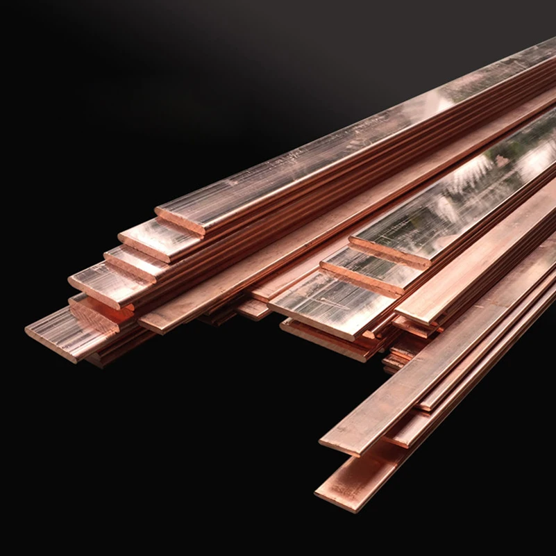 1pcs 206mm length 10mm-40mm width T2 copper row cuprum flat strip ground bar 2mm-3mm thick |