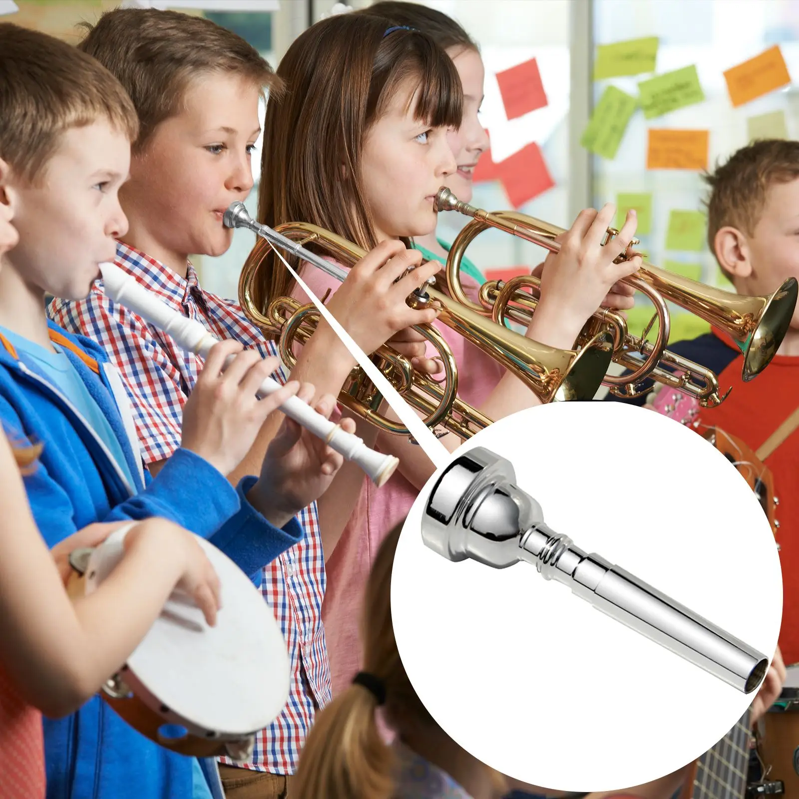 

Musical Instrument Major 351 Series Standard Trumpet Mouthpiece 3C 5C 7C 1.5C Silver-Plated