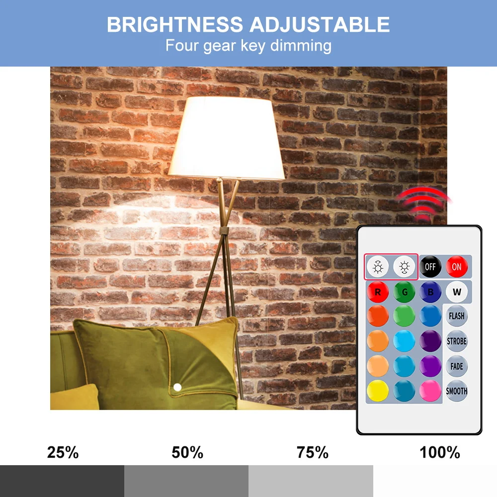 Светодиодный прожсветильник RGB Magic Bulb Smart Control Led RGBW изменяющий цвет свет E27 Bombillas 5W