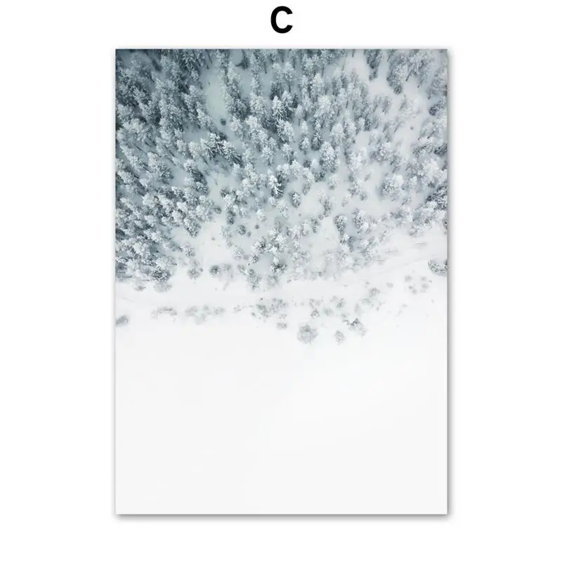 

Wall Art Canvas Painting Winter Snow Forest Lake Road Landscape Nordic Posters And Prints Wall Pictures For Living Room Decor