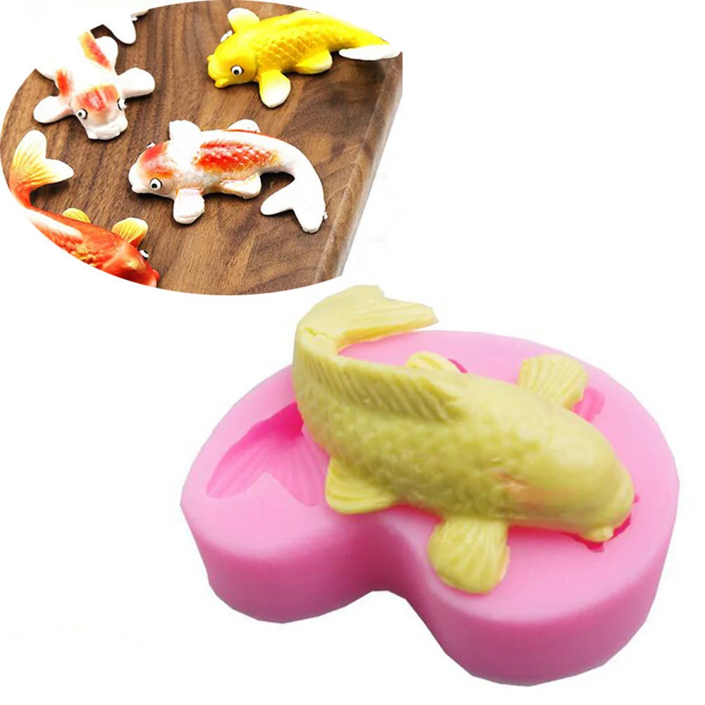 1 шт. новые 3D кои Форма Fondant (сахарная) DIY силиконовые формы для выпекания