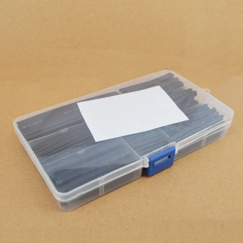 

150pcs Pack Shrink Tube 2:1 Halogen-Free Heat Tubing 8 Specifications Black