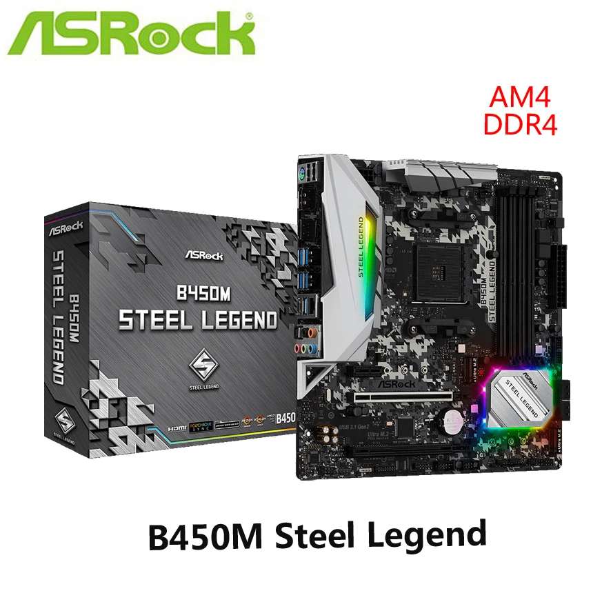 Kaufen Neue ASRock Original Buchse AM4 B450M Stahl Legende M.2 DDR4 Board Mainboard Motherboard