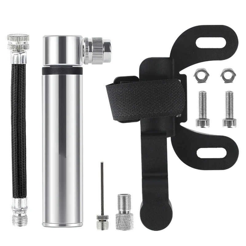 

1 Set Mini Bicycle Bike Pump Portable Aluminum Alloy Basketball Soccer Ball Pump Air Pump Tire Gas Needle Inflator SAL99