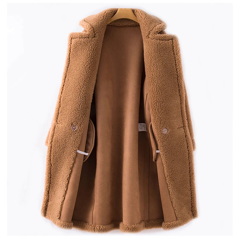 2020 зимнее женское бархатное пальто из овечьей шерсти Корейская