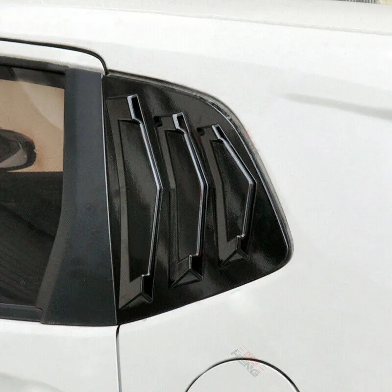 

For Honda FIT JAZZ 2014-2019 Glossy Black ABS Rear Window Louvers Shutters Trim