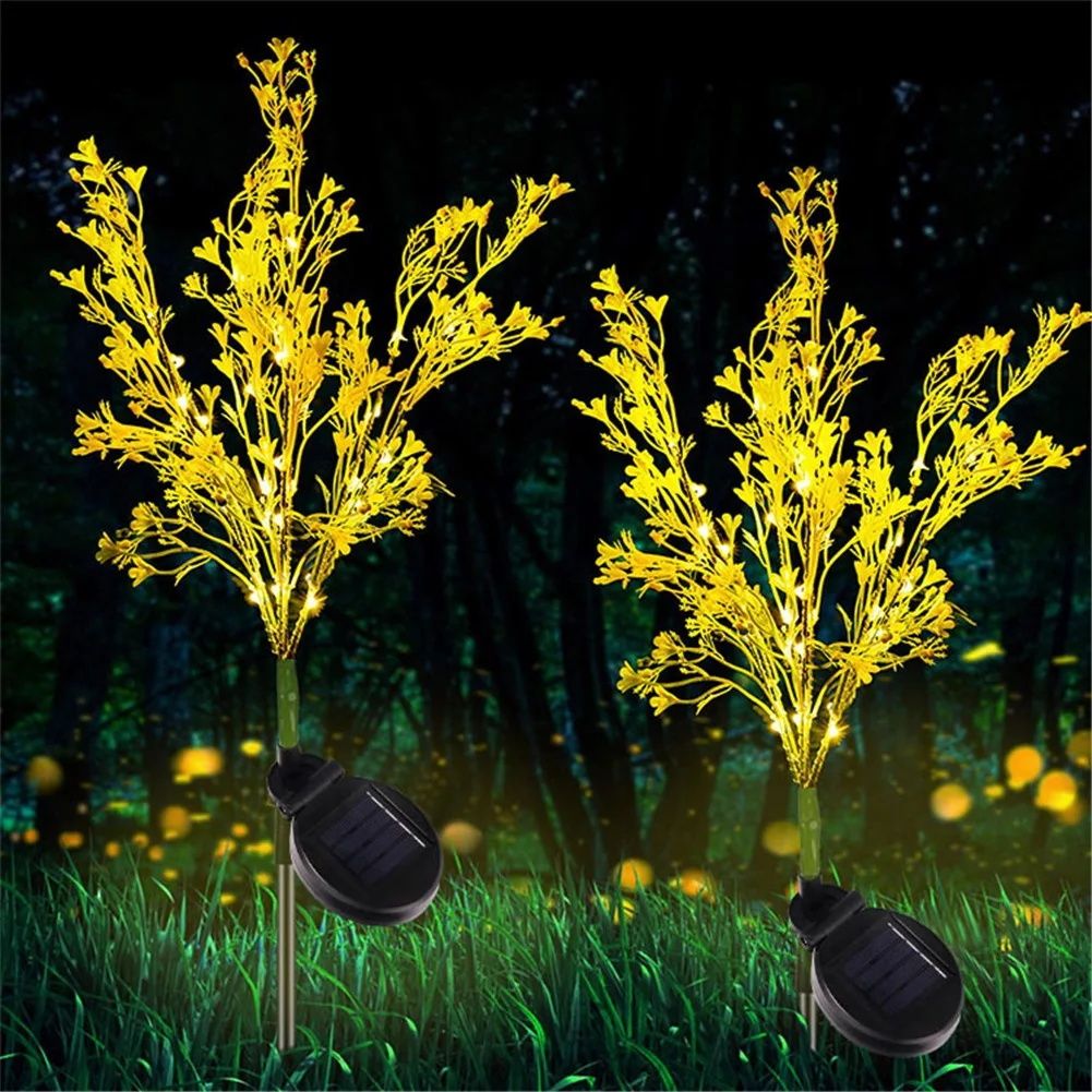 

Уличный садовый фонарь на солнечной батарее, имитация цветов канолы, водонепроницаемый светодиодный светильник на солнечной батарее для дорожек, патио, двора