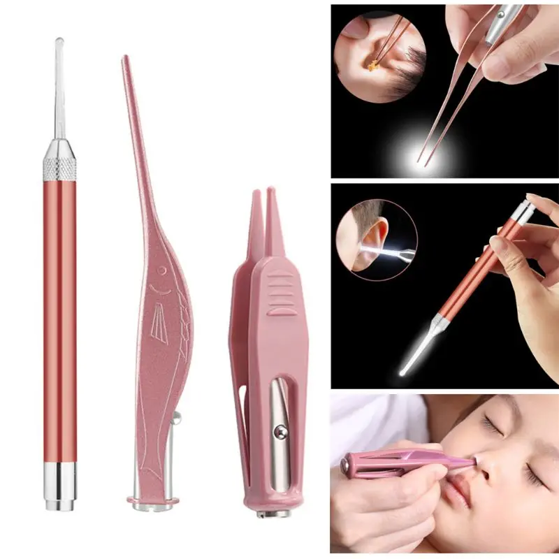 3 шт./компл. светодиодный светильник для чистки ушей инструмент удаления воска