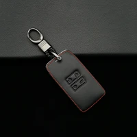 4 buttons leather car remote key case carbine for renault koleos kadjar keychain holder protector wallet remote key cover