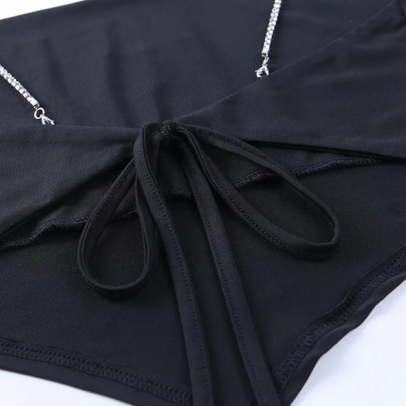 

LISCN 2021 Summer New Style Female Sense Of Self-Cultivation Vest Drill Chain Sling Back Strap Vest Womens Sling 26159P