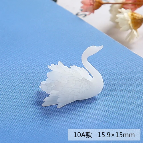 10A 3 шт./лот 3D Лебедь ювелирные изделия УФ смолы DIY ремесло ногтей ручной работы Смола ювелирные изделия прозрачный бумажный наполнитель материал - Цвет: 10A
