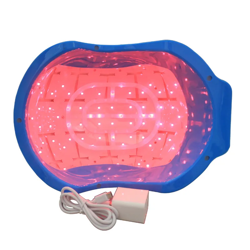 Колпачок для роста волос с 80/272 диодами и лазером перезаряжаемый терапевтический