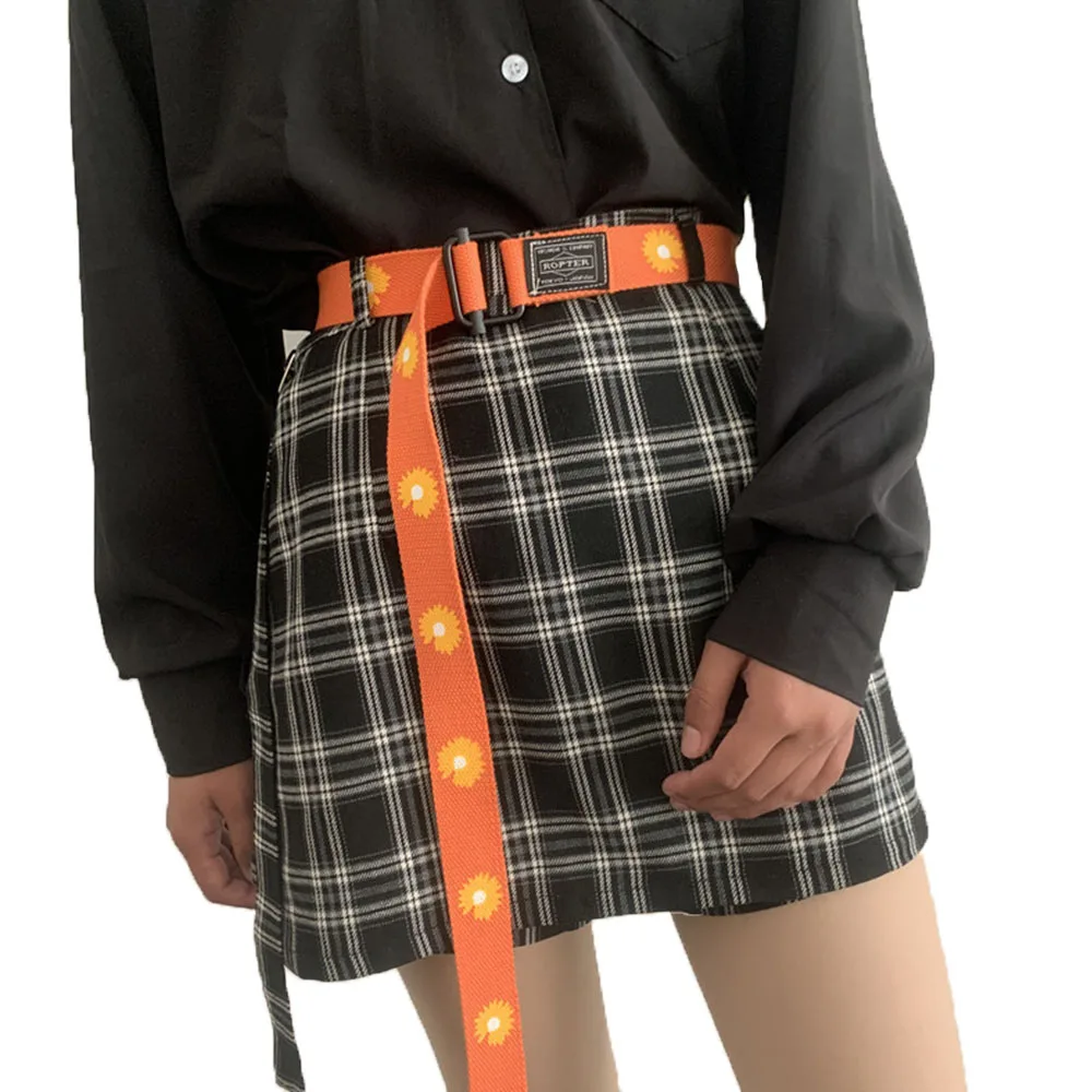 Холщовые ремни для женщин студенческий пояс регулируемый модный повседневный