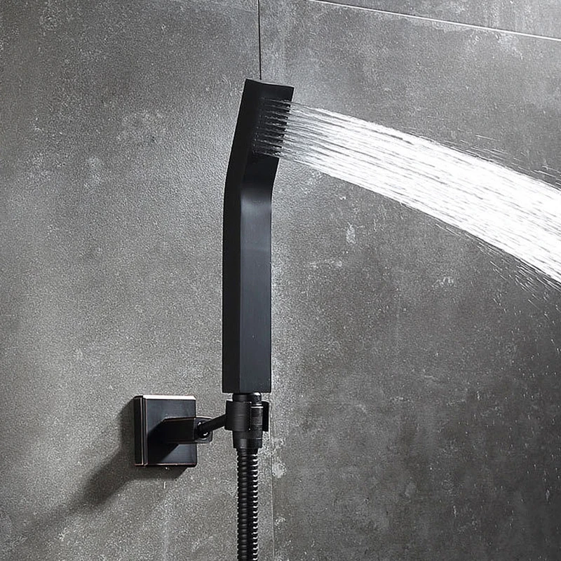 Смесители для ванны черный смеситель душа настенный кран и с ручным душевым