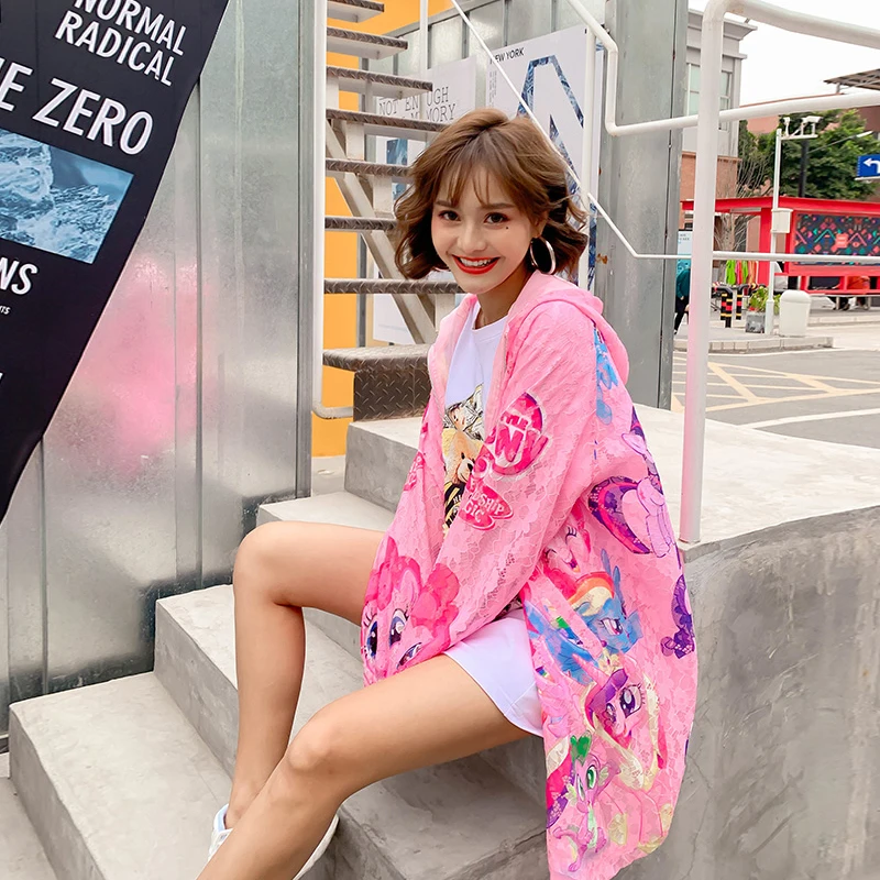 2020 весеннее Новое поступление кружевное пальто с капюшоном модное женское