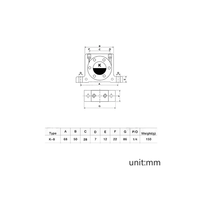 Промышленный редуктор K8 вибратор с бункером шариковый тип прочный алюминиевый