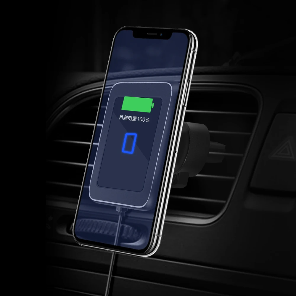 Автомобильное беспроводное зарядное устройство SIKAI магнитное для iPhone XsMax/Xs/Xr/8 10