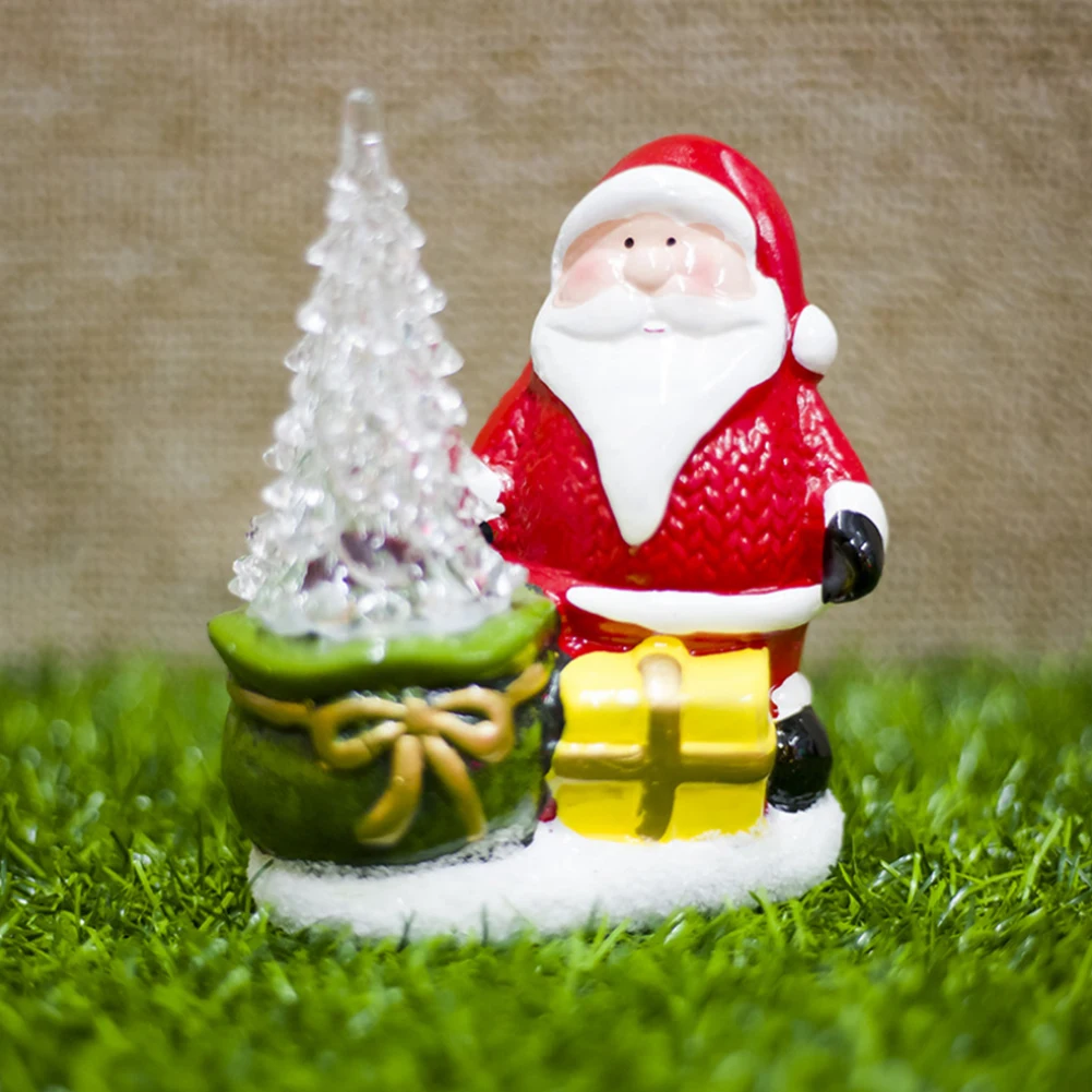 Дерево вечерние разноцветный окрашенный декоративный Санта-Клаус настольный