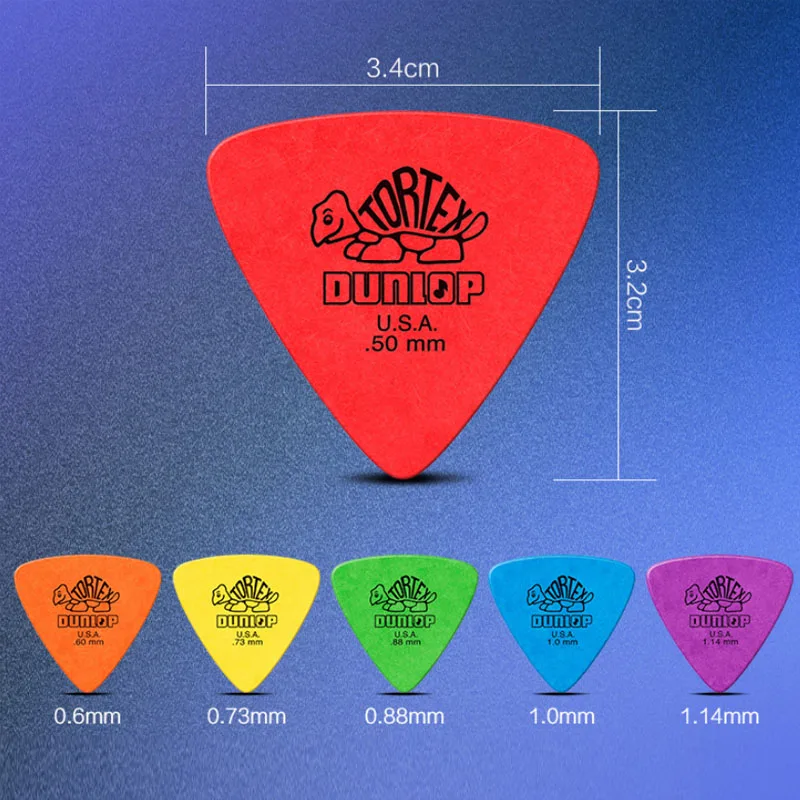 dunlop tortex plektren bass vermittler akustische elektrische zubehör klassische dreieck gitarre pick 0 50 60 730 881 0114mm free global sh