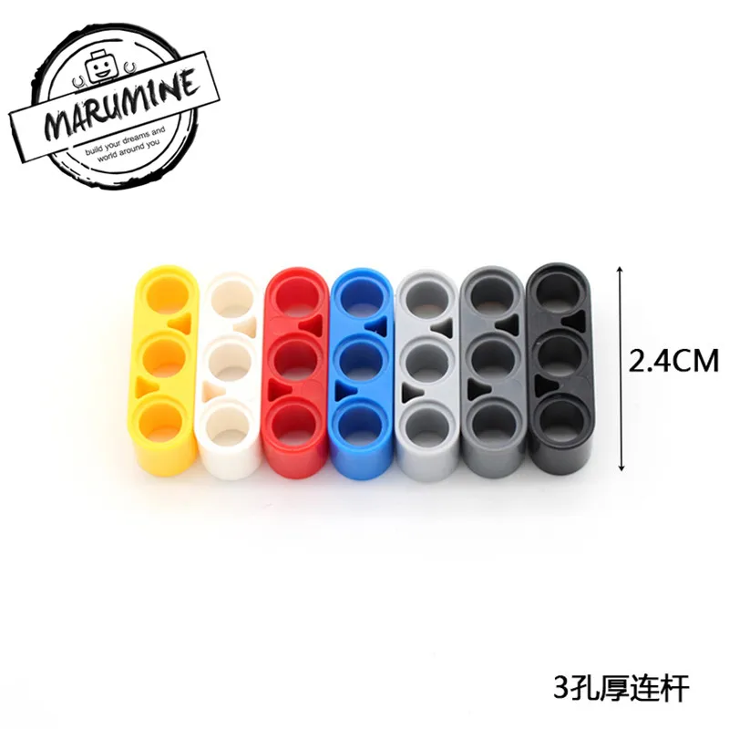 MARUMINE 50 шт./лот Technic Liftarm прямые блоки техника для закручивания строительных кирпичей набор образовательных игрушек для детей - Цвет: 32523