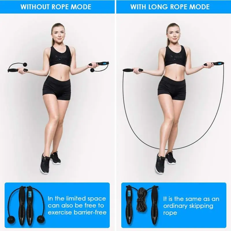 

Wireless Counting Jump Rope Burning Indoor Gym for Adult & Kids