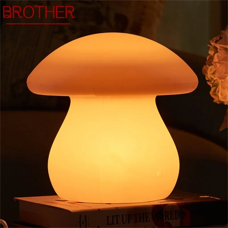 BROTHER LED Night Lights Creative Mushroom Contemporary Decorative for Home Table Atmosphere Lamps