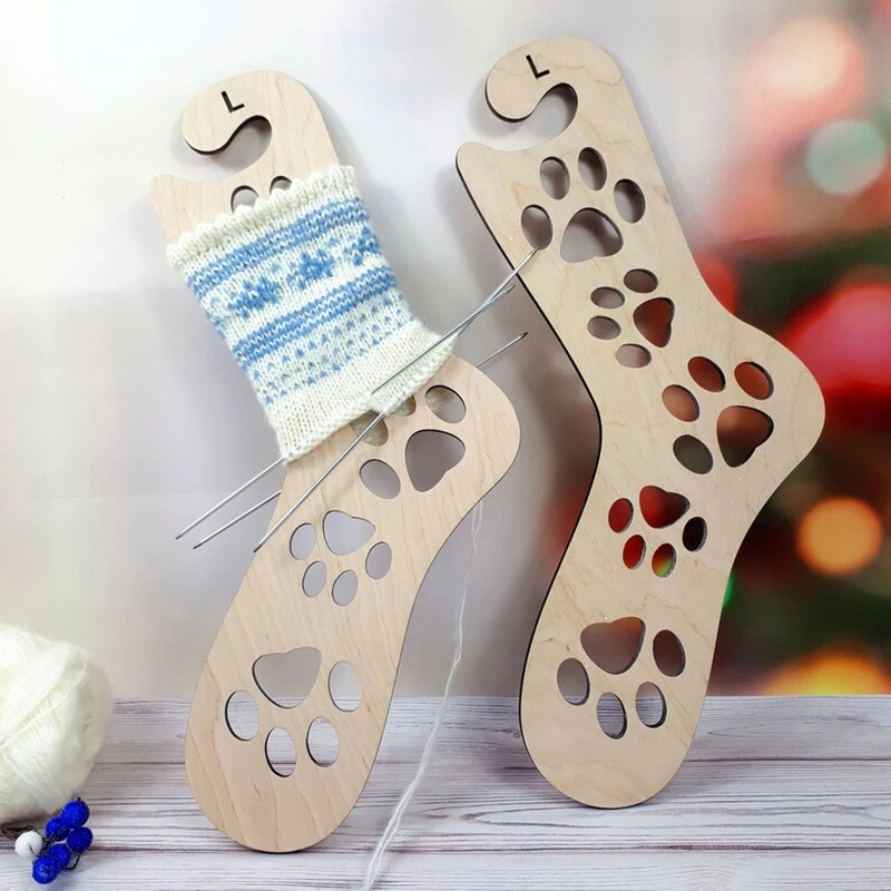 

Собачья лапа натуральная древесина для начинающих носков блокирующая модель Сделай Сам вязание носков формы блокирующие рождественские н...