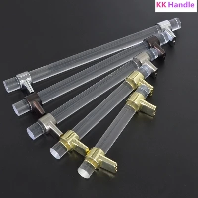 Современная дверная ручка акриловые ручки для ящиков вытягивания комода