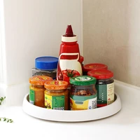 360 rotation non skid pantry cabinet turntable with wide base storage bin rotating organizer for kitchen seasoning