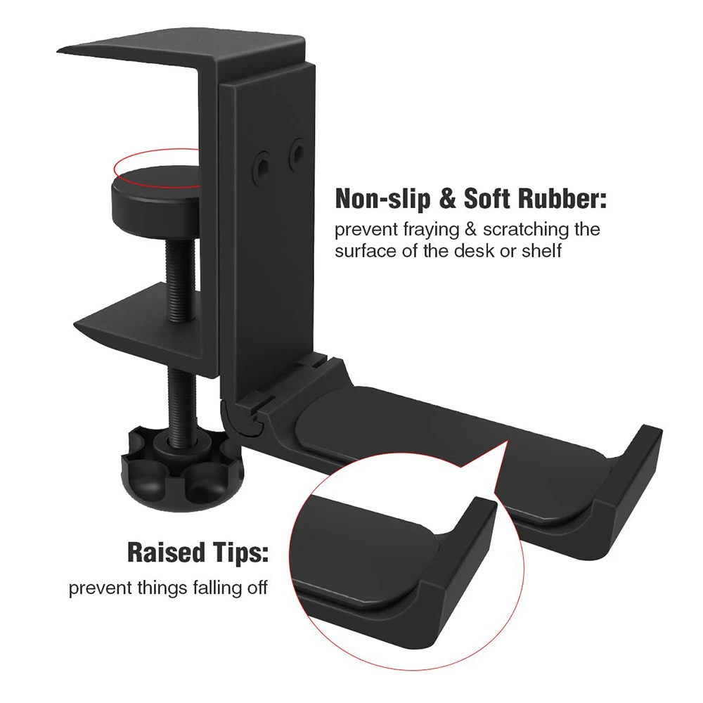 Универсальная гарнитура вешалка крюк для наушников держатель стол крепеж стойка Алюминий сплав с складной