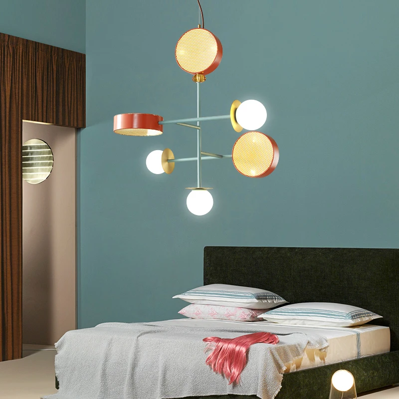 

Postmodern minimalist chandelier creative personality art children's room bedroom Nordic restaurant study lamp
