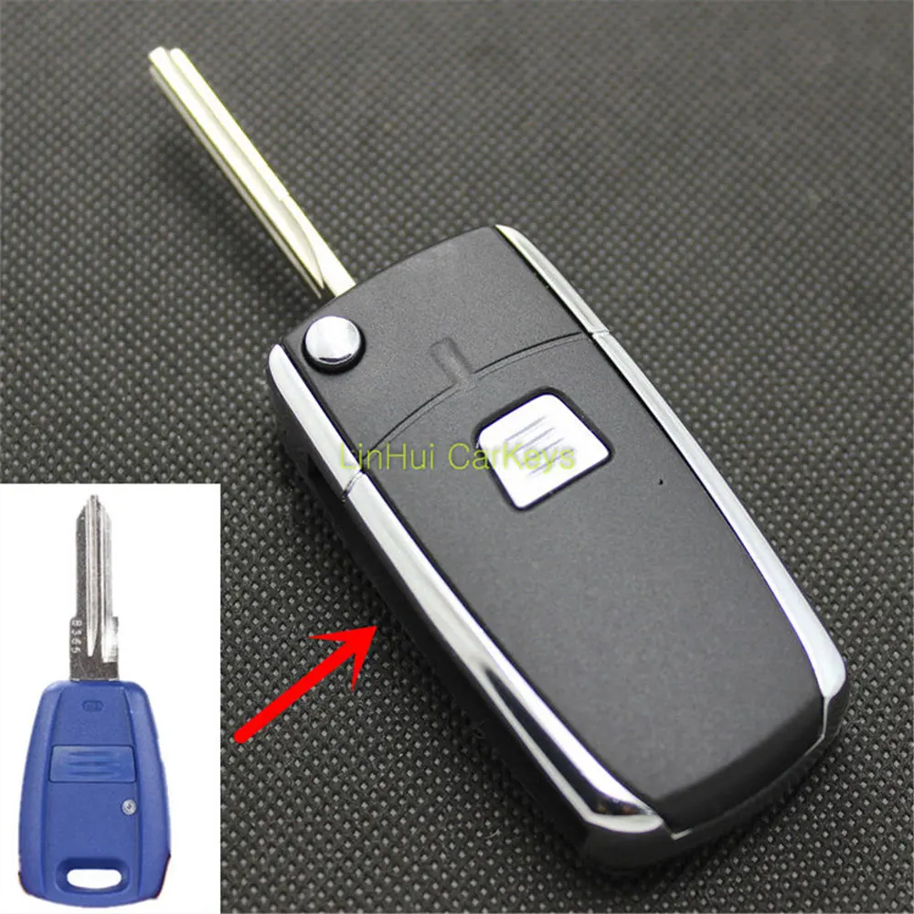 PINECONE для FIAT SIENA PALIO PUNTO чехол ключей 1 Кнопка необработанное Латунное Лезвие Тип