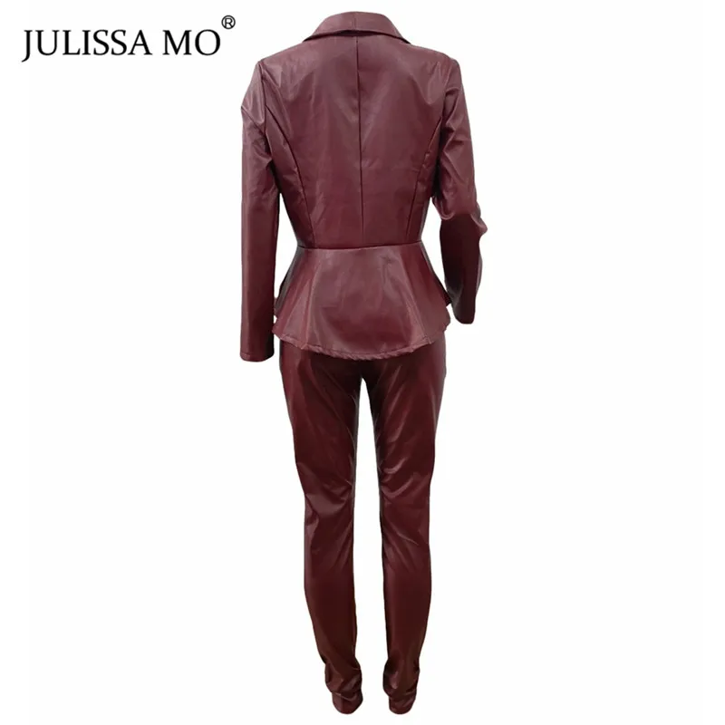 Женский Повседневный Спортивный костюм JULISSA MO из искусственной кожи комплект