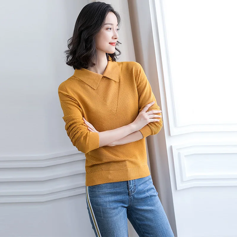 Женский трикотажный свитер в офисном стиле | Женская одежда