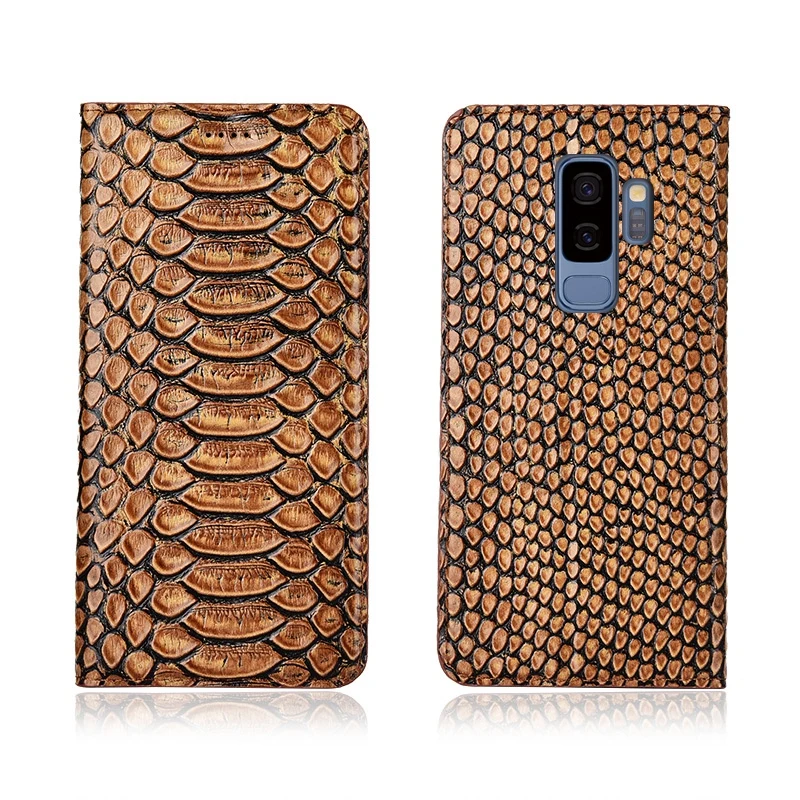 

High-end Genuine Leather Business Phone Cover Card Holder For Samsung Galaxy S9 Plus/Samsung Galaxy S9 Phone Case Stand Coque