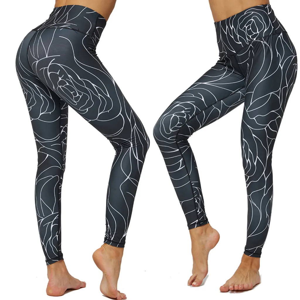 Бесшовные штаны для йоги с высокой талией спортивные Леггинсы женщин