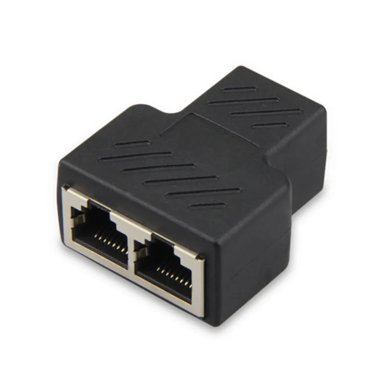 Разветвитель сетевой Ethernet RJ45 с 1 на 2 каналами двойной переходник соединитель
