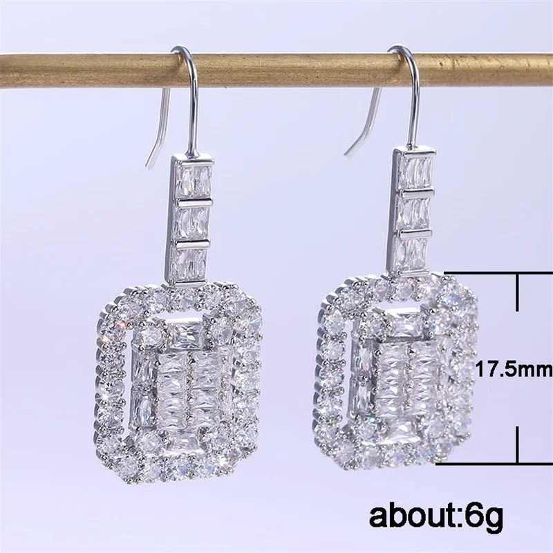 

BIJOX STORY S925 Sterling Silver Jewelry Earrings with Charm Zircon Gemstones Drop Earring for Female Wedding Banquet Party Gift