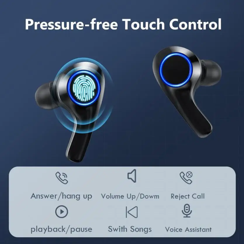 Фото Беспроводные наушники с микрофоном TWS Bluetooth спортивные водонепроницаемые Беспроводные наушники с микрофоном TWS Bluetooth спортивные водонепроницаемые