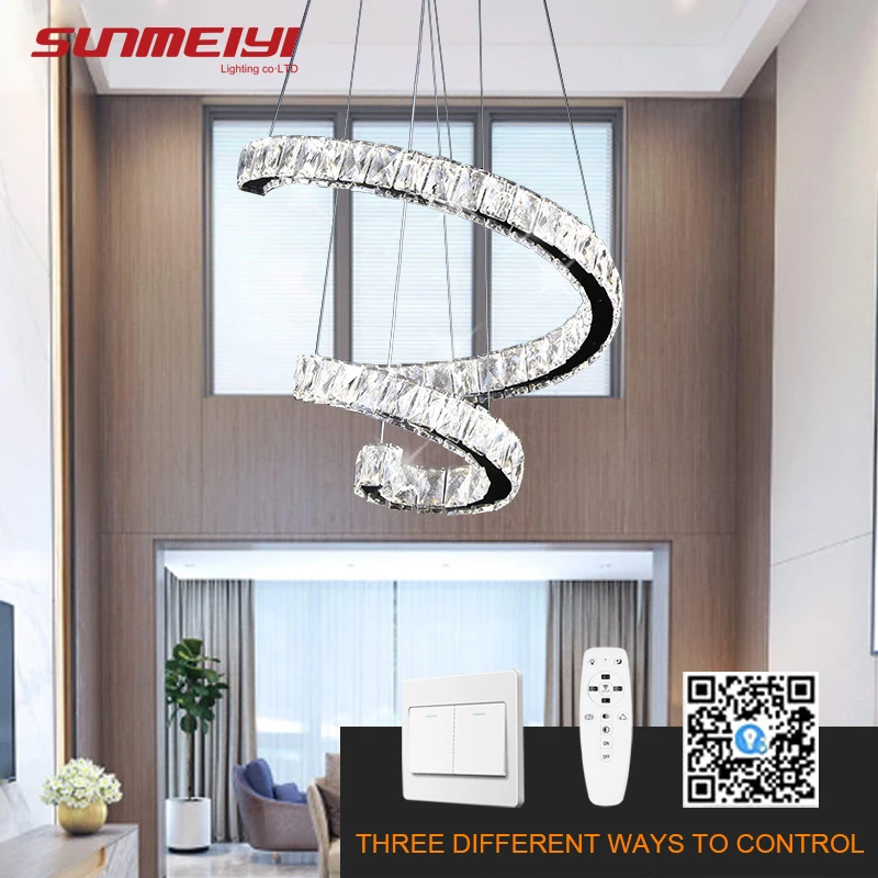 Хрустальные люстры в скандинавском стиле светодиодная лампа с регулируемой